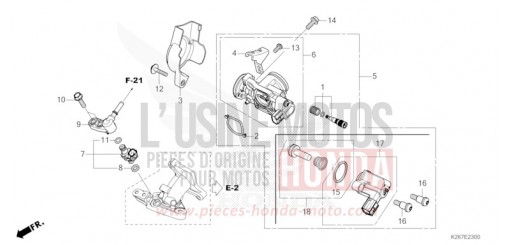 CORPS DE PAPILLON MSX125AM de 2021